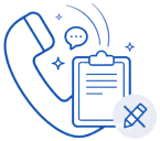 Illustration showing RiskAdvisor handling calls, messages, and intake forms
